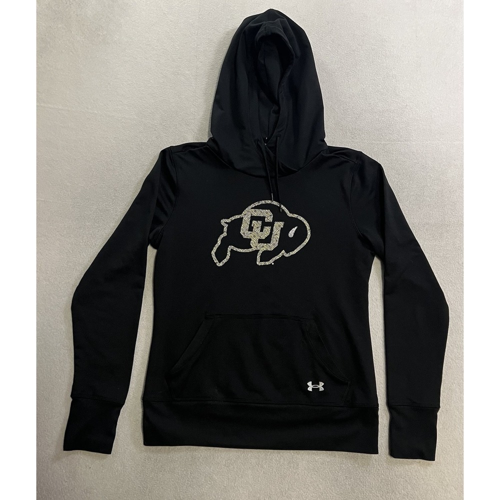 University Of Colorado Buffaloes Hoodie Under Armour Women's Size Medium Black